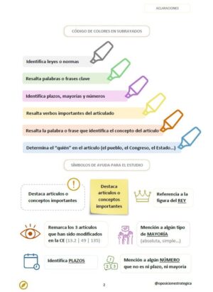 CE aclaraciones código colores