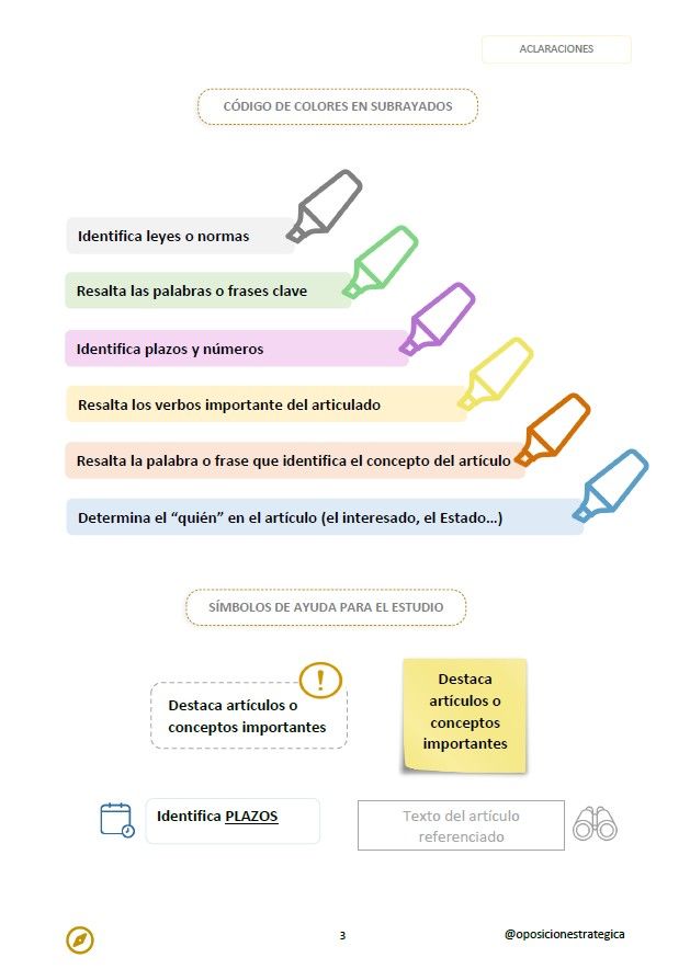 LEY 39 aclaraciones código colores