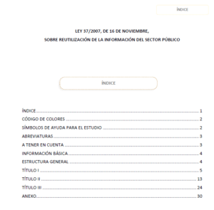 Ley sobre reutilización de la información del sector público con subrayados y anotaciones para oposiciones: imagen 2